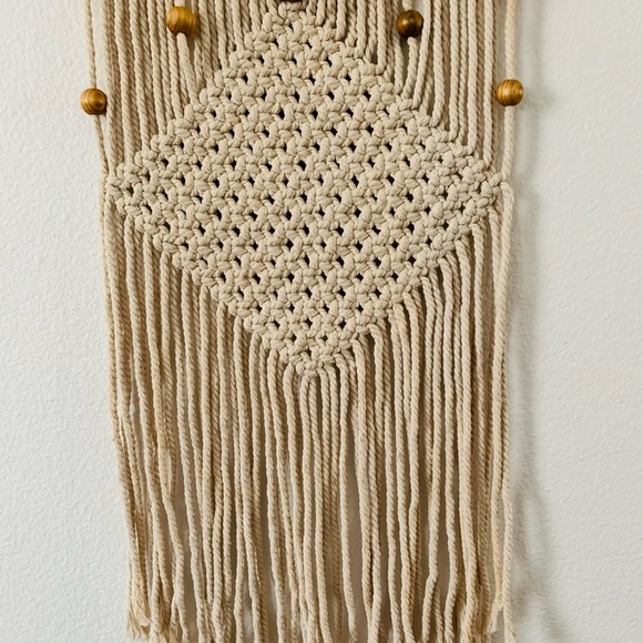 Karma living wall boho chic Macrame Bubble Fabric Art wall hanging 15/32” - Picture 5 of 8